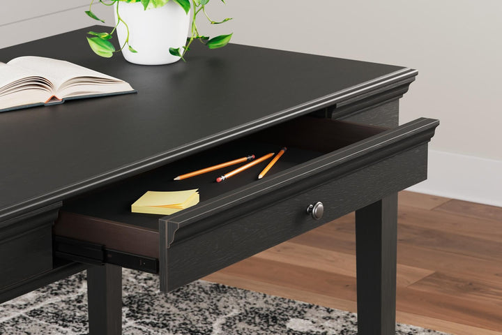 Beckincreek 48" Home Office Desk H778-10 Black/Gray Traditional Desks By AFI - sofafair.com