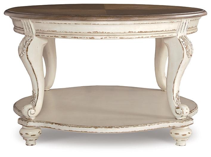 Realyn Coffee Table T743-0 White Casual Cocktail Table By Ashley - sofafair.com