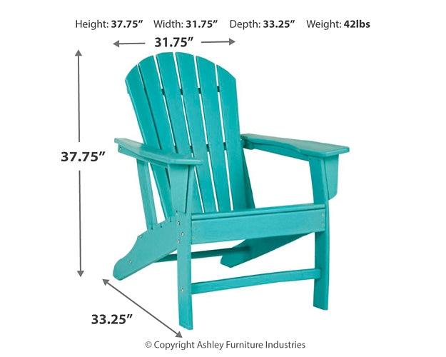 Sundown Treasure Adirondack Chair with End Table P012P1 Blue Contemporary Outdoor Package By Ashley - sofafair.com