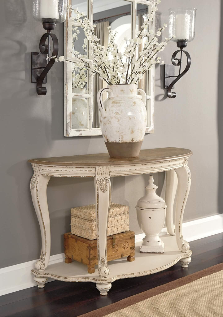 T743-4 White Casual Realyn Sofa Table By Ashley - sofafair.com