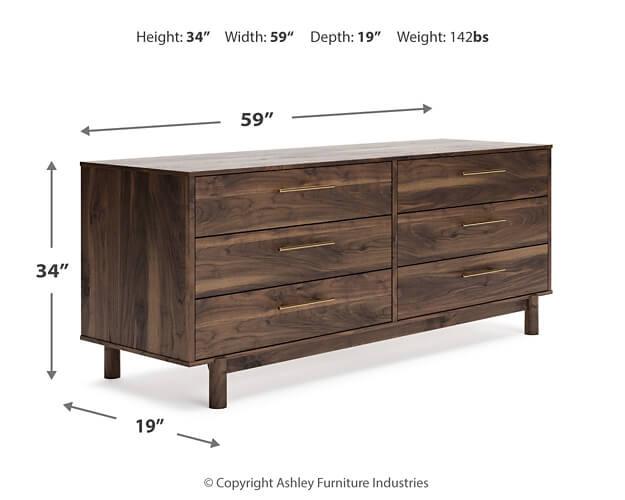 EB3660-231 Brown/Beige Casual Calverson Dresser By AFI - sofafair.com