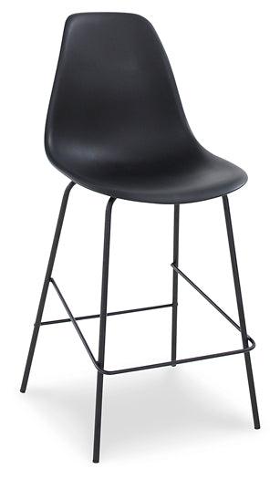 Forestead Counter Height Bar Stool D130-124 Black/Gray Contemporary Barstool By Ashley - sofafair.com