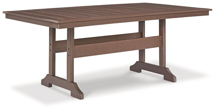 P420-625 Brown/Beige Casual Emmeline Outdoor Dining Table By Ashley - sofafair.com