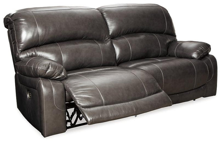 Hallstrung Power Reclining Sofa U5240347 Brown/Beige Contemporary Motion Upholstery By Ashley - sofafair.com