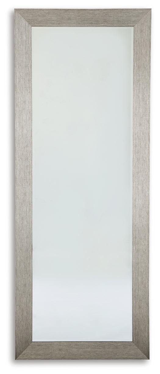 A8010081 Black/Gray Contemporary Duka Floor Mirror By Ashley - sofafair.com
