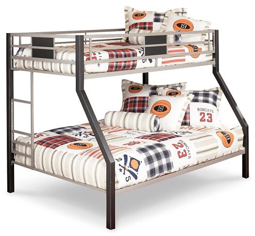 Dinsmore Twin over Full Bunk Bed B106-56 Black/Gray Contemporary Youth Beds By Ashley - sofafair.com