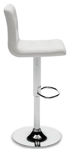 Pollzen Bar Height Bar Stool D121-730 Black/Gray Contemporary Barstool By Ashley - sofafair.com