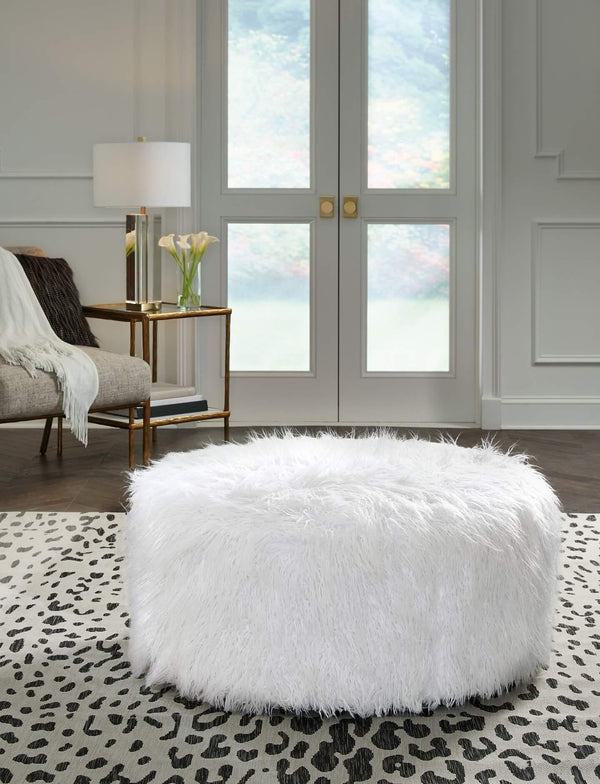 Galice Oversized Accent Ottoman A3000334 White Casual Stationary Upholstery Accents By Ashley - sofafair.com