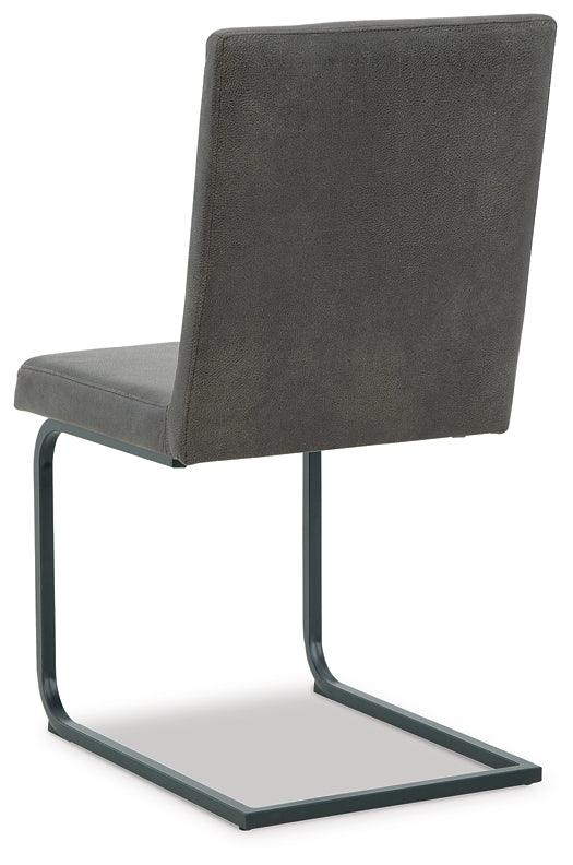 D449-02 Black/Gray Contemporary Strumford Dining Chair By Ashley - sofafair.com