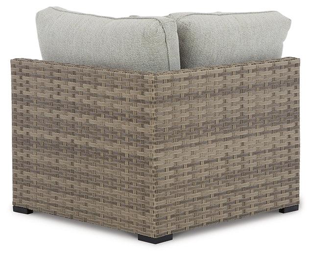 Calworth Outdoor Corner with Cushion (Set of 2) P458-877 Brown/Beige Contemporary Outdoor Lounge Chair By Ashley - sofafair.com