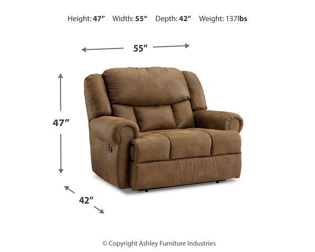 Boothbay Oversized Recliner 4470452 Brown/Beige Traditional Motion Recliners - Free Standing By AFI - sofafair.com