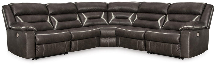 Kincord 5-Piece Power Reclining Sectional 13104S6 Black/Gray Contemporary Motion Sectionals By AFI - sofafair.com