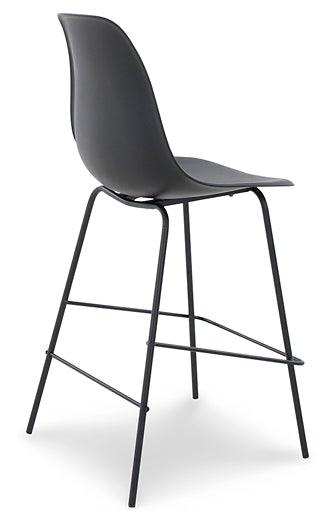 Forestead Counter Height Bar Stool D130-124 Black/Gray Contemporary Barstool By Ashley - sofafair.com