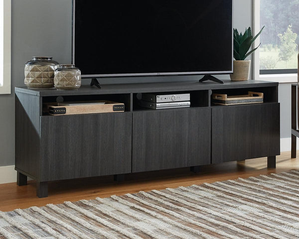 W215-66 Black/Gray Contemporary Yarlow 70" TV Stand By Ashley - sofafair.com