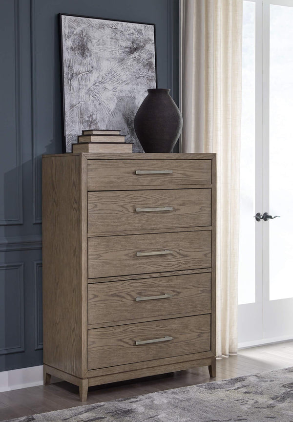 Chrestner Chest of Drawers B983-46 Black/Gray Contemporary Master Bed Cases By Ashley - sofafair.com