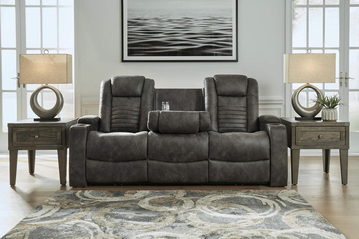 Soundcheck Power Reclining Sofa 3060615 Brown/Beige Contemporary Motion Upholstery By Ashley - sofafair.com