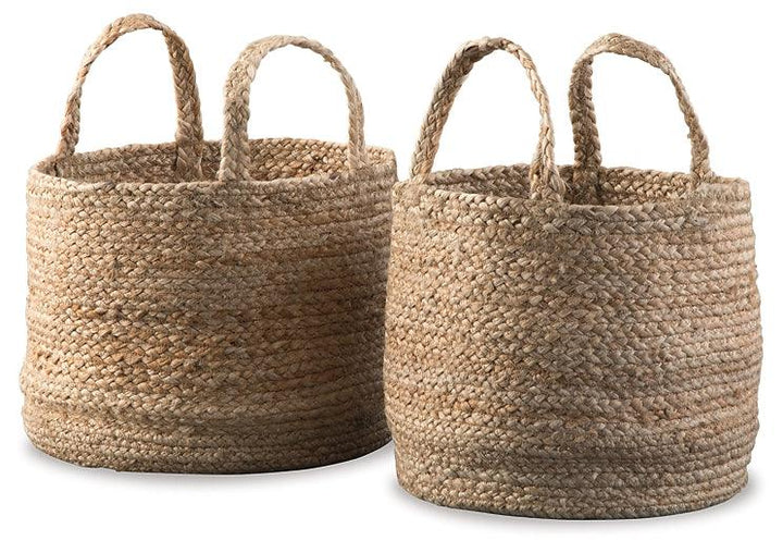 A2000094 Brown/Beige Casual Brayton Basket (Set of 2) By Ashley - sofafair.com