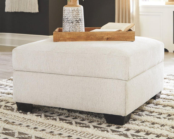 Cambri Ottoman With Storage 9280111 Snow Contemporary Stationary Upholstery By AFI - sofafair.com