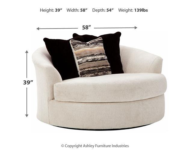 Cambri Oversized Chair 9280121 Snow Contemporary Stationary Upholstery By AFI - sofafair.com