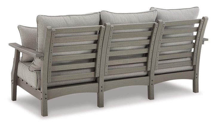 Visola Outdoor Sofa, 2 Lounge Chairs and Coffee Table P802P2 Black/Gray Contemporary Outdoor Package By Ashley - sofafair.com