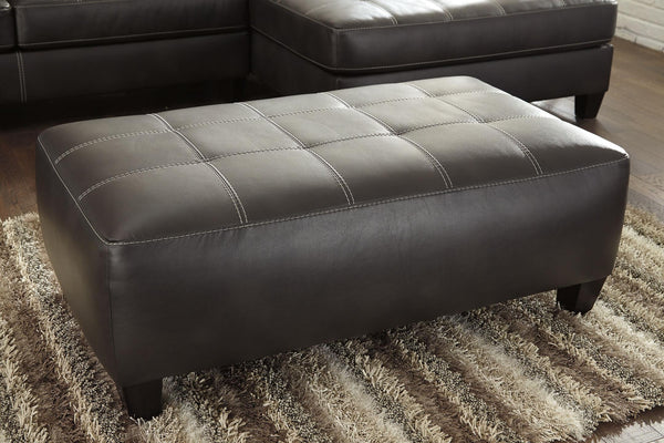 Nokomis Oversized Accent Ottoman 8772108 Black/Gray Contemporary Stationary Sectionals By Ashley - sofafair.com
