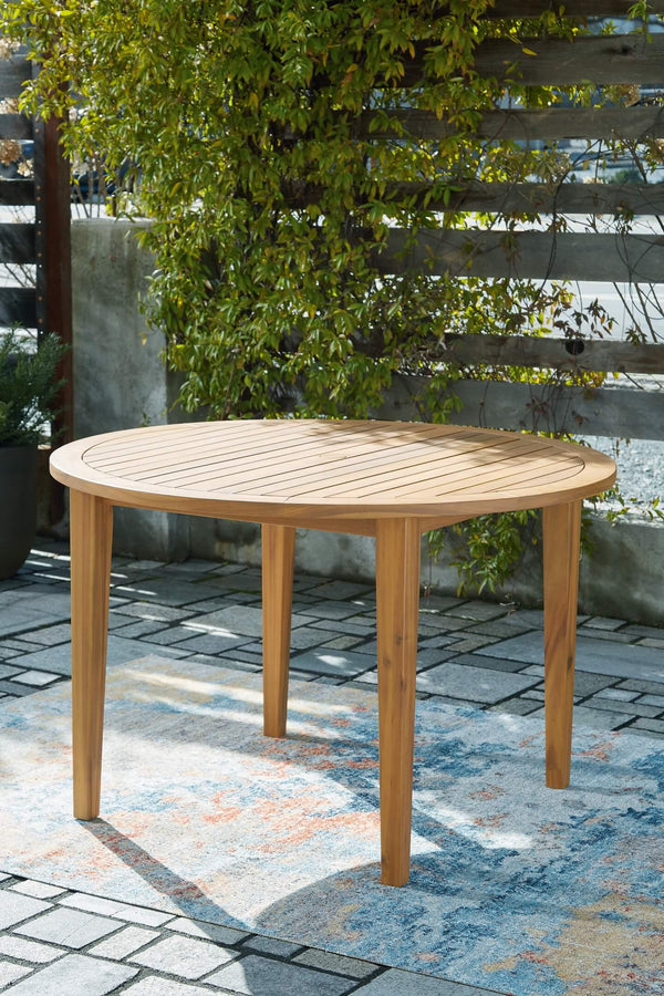 P407-615 Brown/Beige Casual Janiyah Outdoor Dining Table By Ashley - sofafair.com