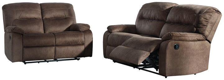 Bolzano Reclining Sofa and Loveseat 93802U1 Coffee Contemporary Motion Upholstery Package By AFI - sofafair.com