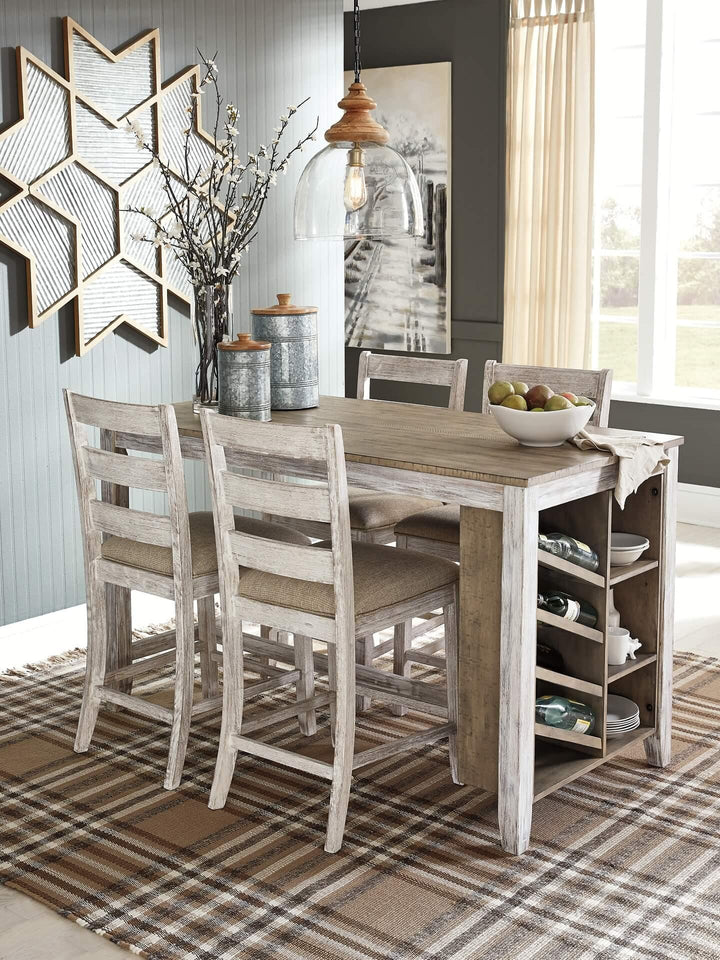 Skempton Counter Height Dining Table D394-32 White Casual Counter Height Table By Ashley - sofafair.com