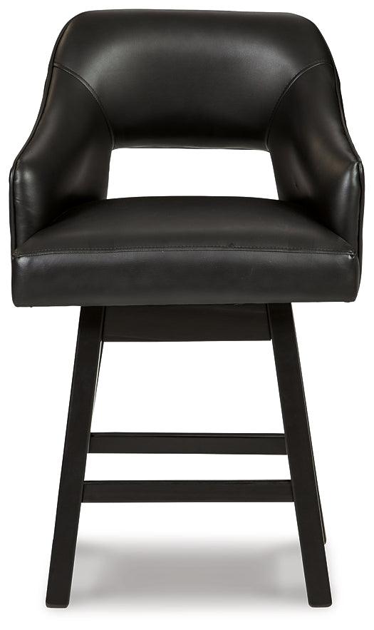 Tallenger Counter Height Bar Stool (Set of 2) D380-924X2 Black/Gray Casual Barstool By Ashley - sofafair.com