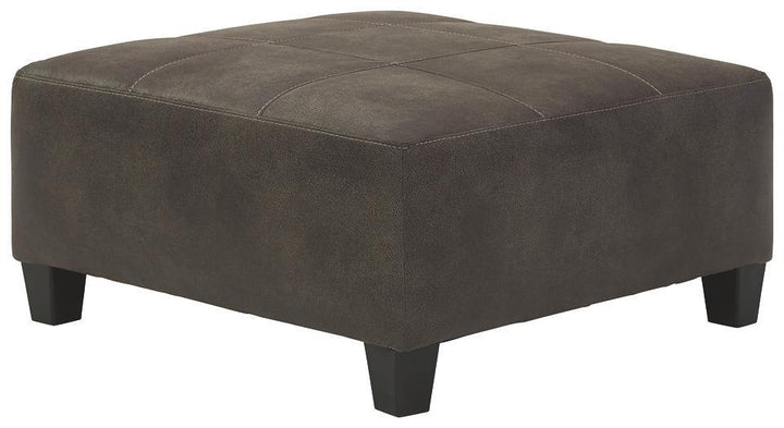 Navi Oversized Accent Ottoman 9400208 Smoke Contemporary Stationary Upholstery By AFI - sofafair.com