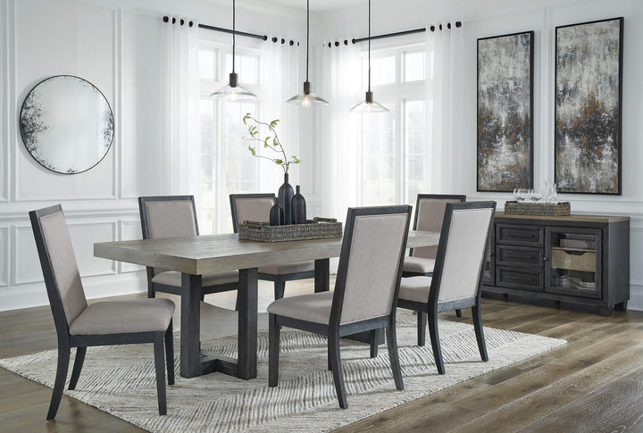 Foyland Dining Table D989-25 Black/Gray Contemporary Casual Tables By Ashley - sofafair.com