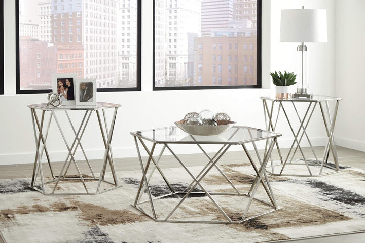 Madanere Table (Set of 3) T015-13 Metallic Contemporary 3 Pack By Ashley - sofafair.com