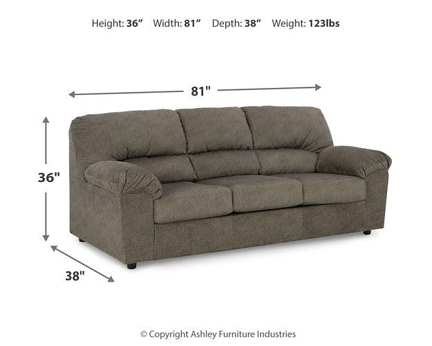 Norlou Sofa 2950238 Black/Gray Contemporary Stationary Upholstery By Ashley - sofafair.com