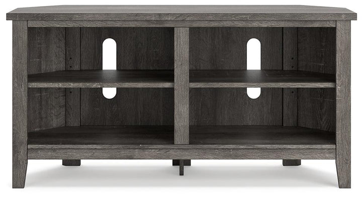 W275-46 Black/Gray Contemporary Arlenbry Corner TV Stand By Ashley - sofafair.com