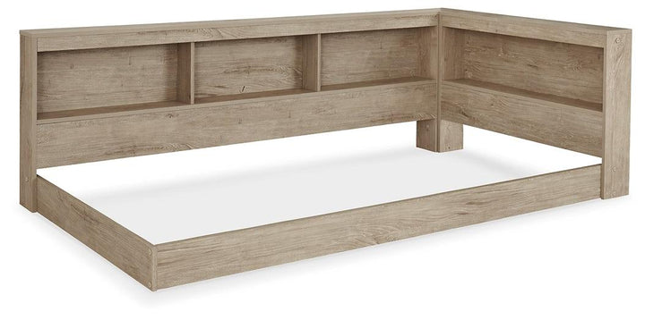 EB2270B1 Natural Contemporary Oliah Twin Bookcase Storage Bed By Ashley - sofafair.com