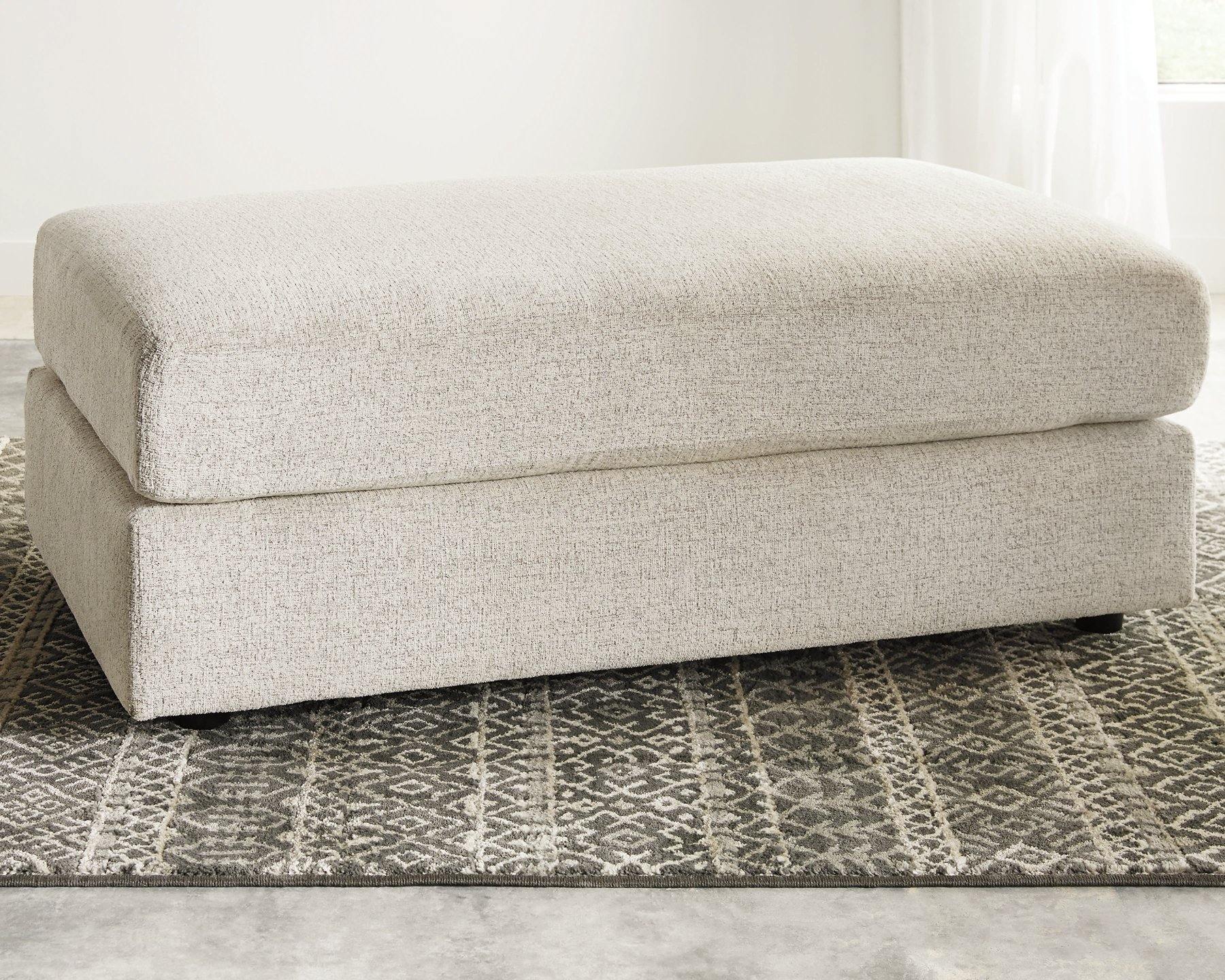 Soletren Oversized Ottoman 9510408 Stone Contemporary stationary upholstery By ashley - sofafair.com
