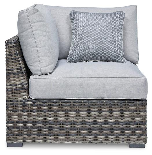 Harbor Court Corner with Cushion (Set of 2) P459-877 Black/Gray Casual Outdoor Lounge Chair By Ashley - sofafair.com