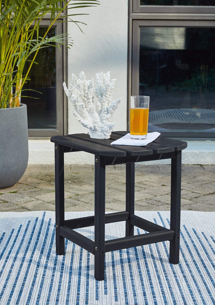 Sundown Treasure End Table P008-703 Black/Gray Contemporary Outdoor End Table By AFI - sofafair.com