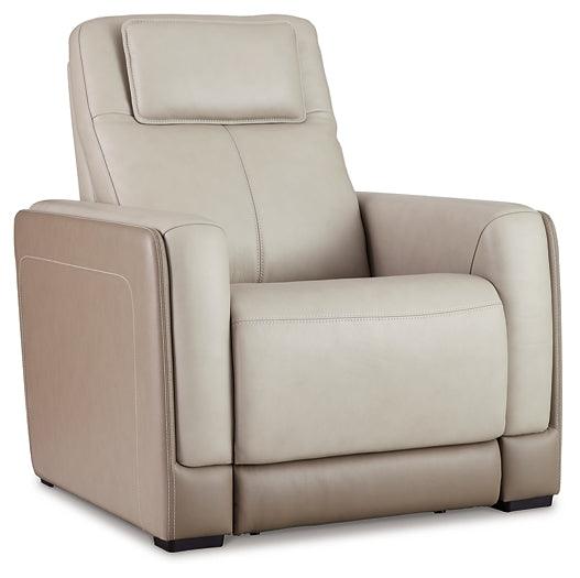 Battleville Power Recliner U3070513 Brown/Beige Contemporary Motion Upholstery By Ashley - sofafair.com