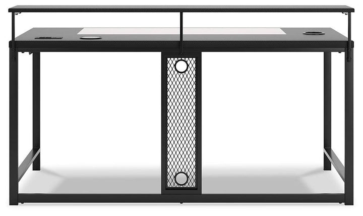 Lynxtyn Home Office Desk H400-144 Black/Gray Contemporary Desks By Ashley - sofafair.com