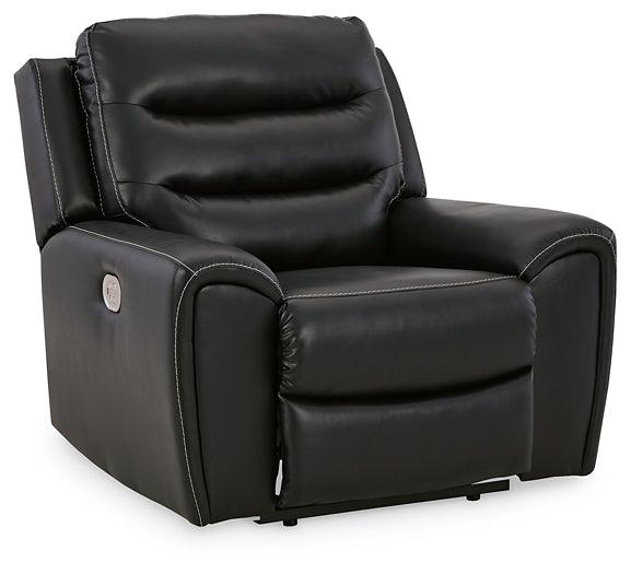 Warlin Power Recliner 6110513 Black/Gray Contemporary Motion Upholstery By Ashley - sofafair.com