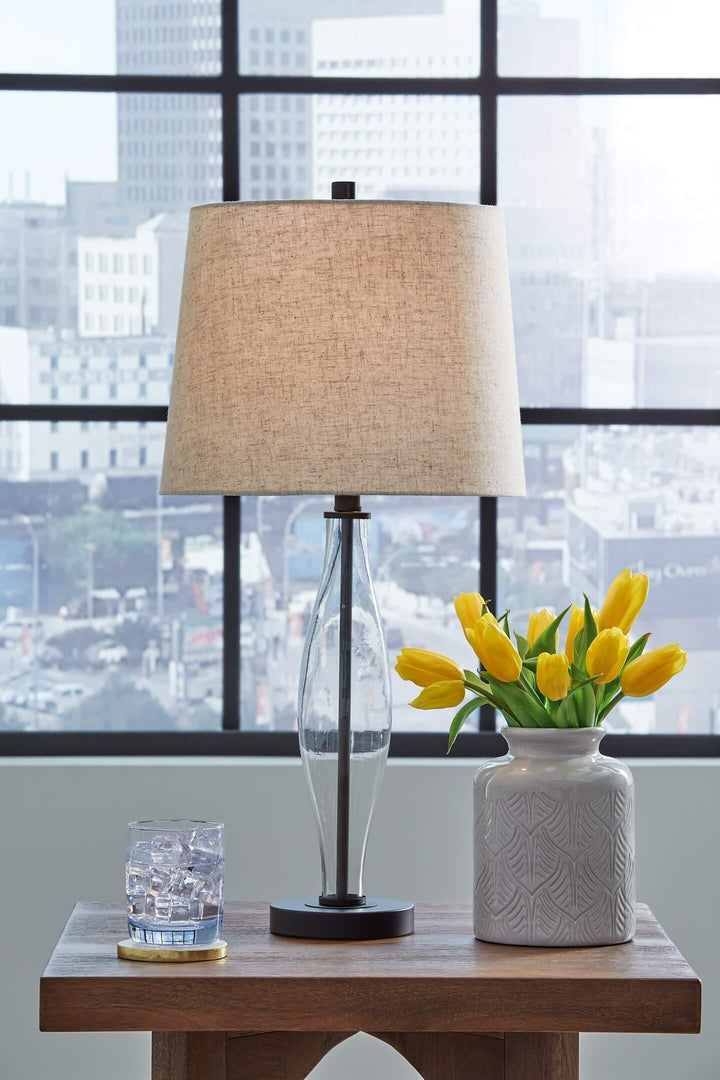 Travisburg Table Lamp (Set of 2) L430814 Transparent Casual Table Lamp Pair By Ashley - sofafair.com