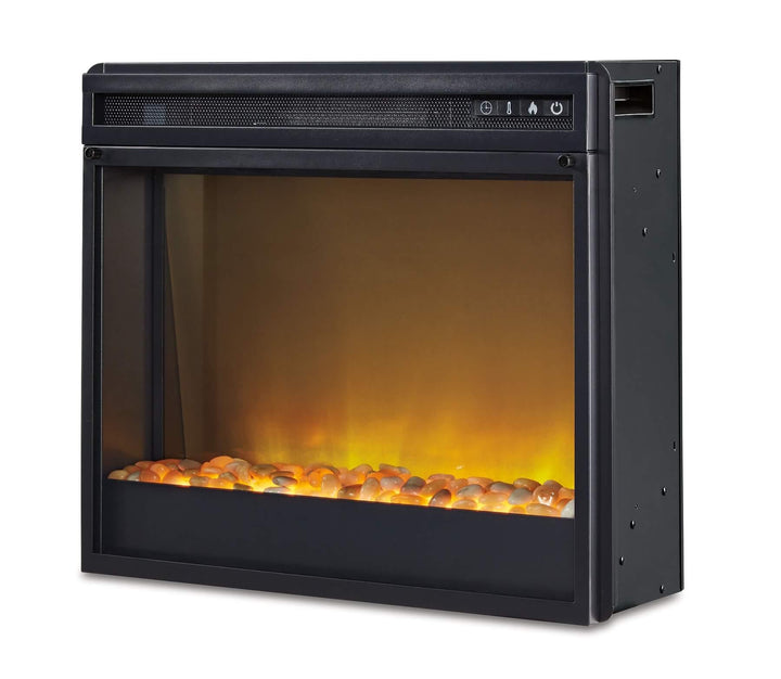 W100-02 Black/Gray Contemporary Entertainment Accessories Electric Fireplace Insert By Ashley - sofafair.com