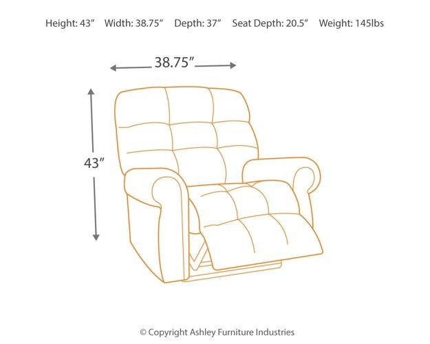 Ernestine Power Lift Recliner 9760112 Slate Contemporary Motion Recliners - Free Standing By AFI - sofafair.com