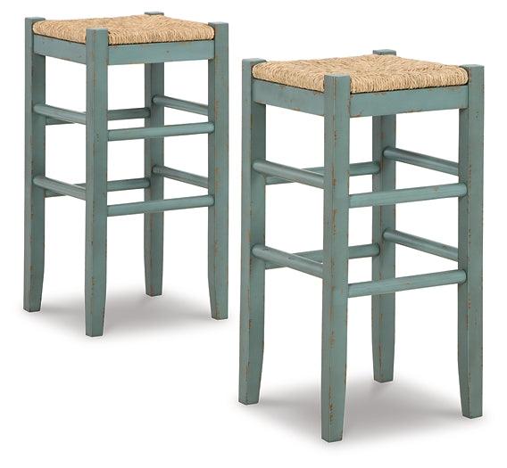 Mirimyn Bar Height Bar Stool (Set of 2) D508-330X2 Blue Casual Barstool By Ashley - sofafair.com