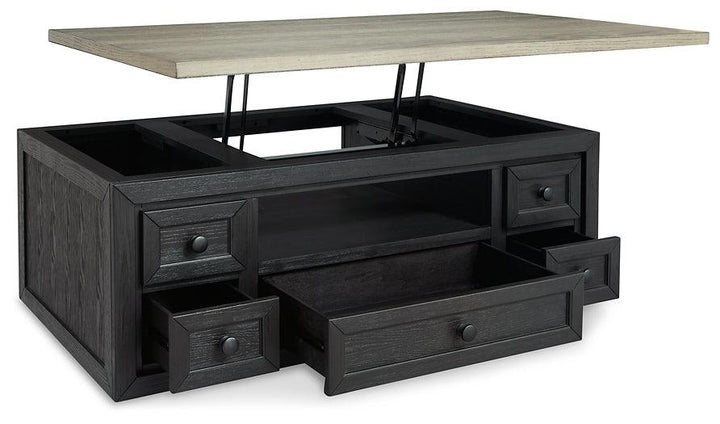 Foyland Lift-Top Coffee Table T979-9 Black/Gray Contemporary Cocktail Table Lift By Ashley - sofafair.com