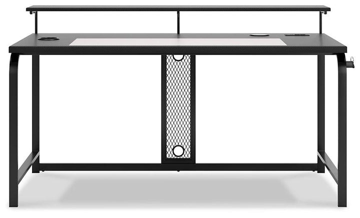 Lynxtyn Home Office Desk H400-144 Black/Gray Contemporary Desks By Ashley - sofafair.com