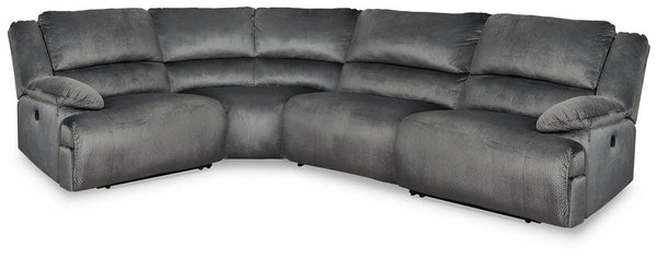 Clonmel 4-Piece Power Reclining Sectional 36505S35 Black/Gray Contemporary Motion Sectionals By Ashley - sofafair.com