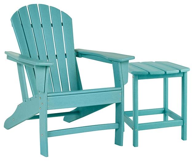 Sundown Treasure Adirondack Chair with End Table P012P1 Blue Contemporary Outdoor Package By Ashley - sofafair.com