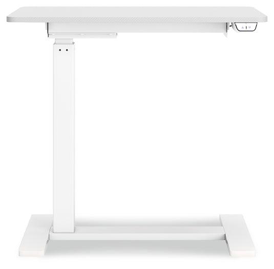 Lynxtyn Adjustable Height Home Office Side Desk H400-212 White Contemporary Desks By Ashley - sofafair.com